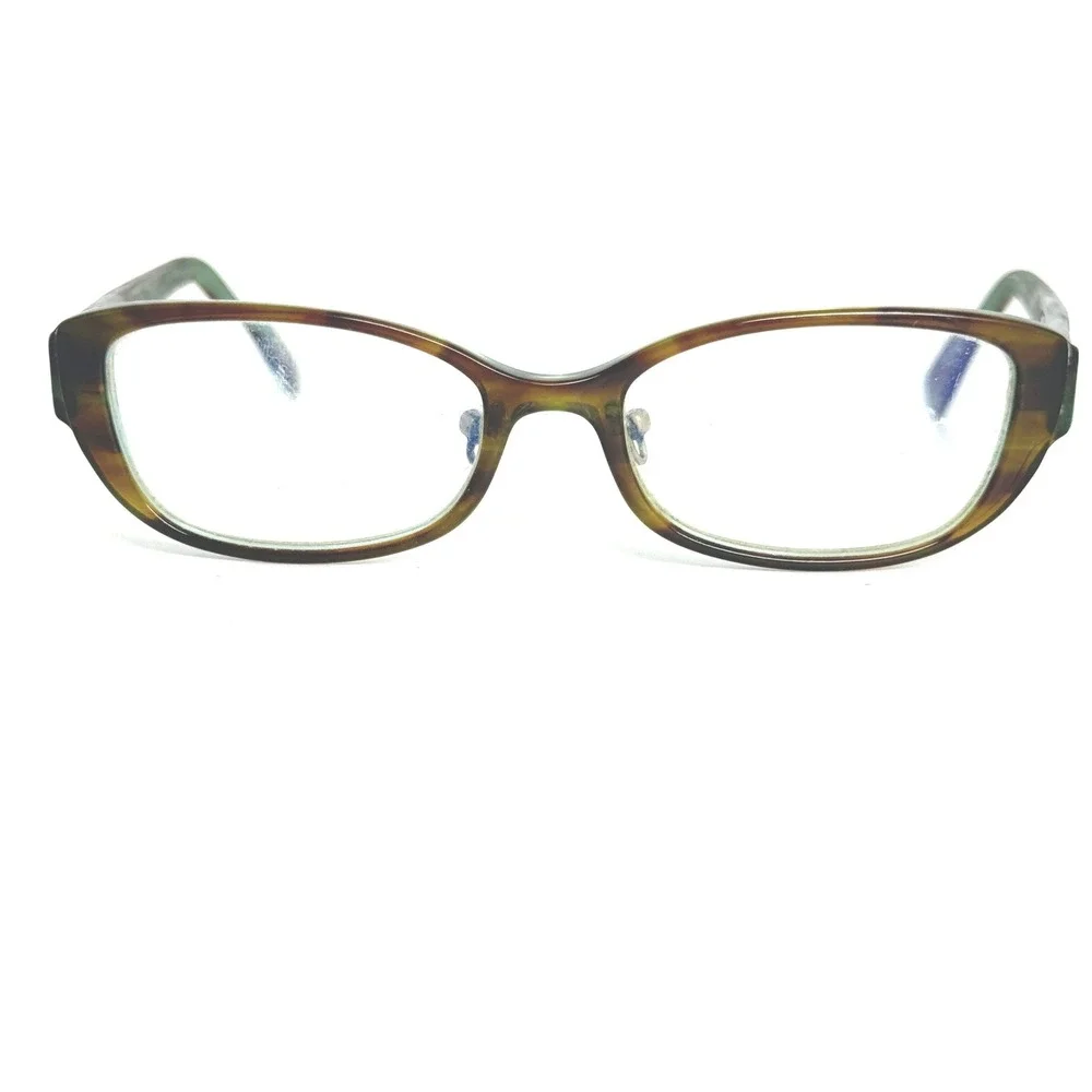 Bevel 3696 Ma-E-Gye Eyeglasses Brown Teal‎ Tortoise Rectangular Frames 50-17